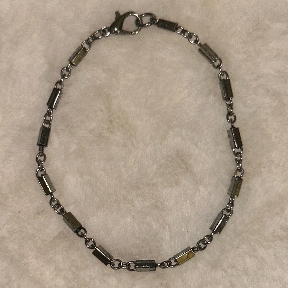 Silver Beaded Link Bracelet‎